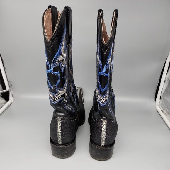 jar boots Shoes Vintage Wild West Western Boots Stingray Exotic